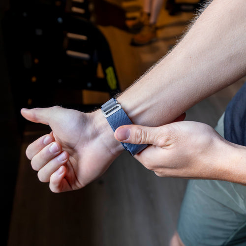 Bandz Bracelet nylon Alpine Withings ScanWatch Nova (gris bleu)