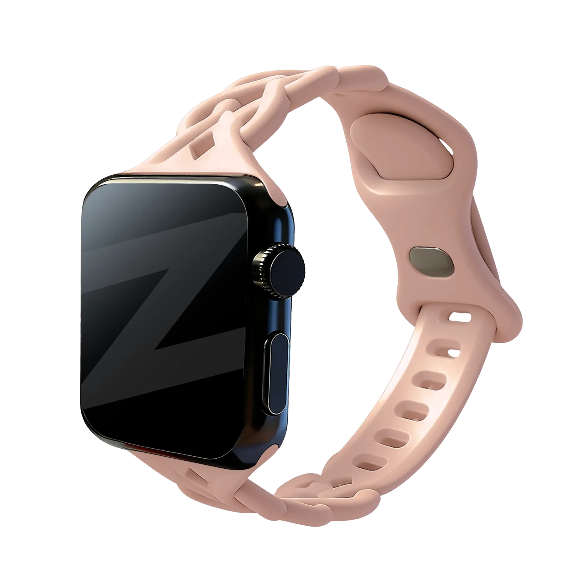 Bandz Bracelet silicone tissé Apple Watch (rose sable)