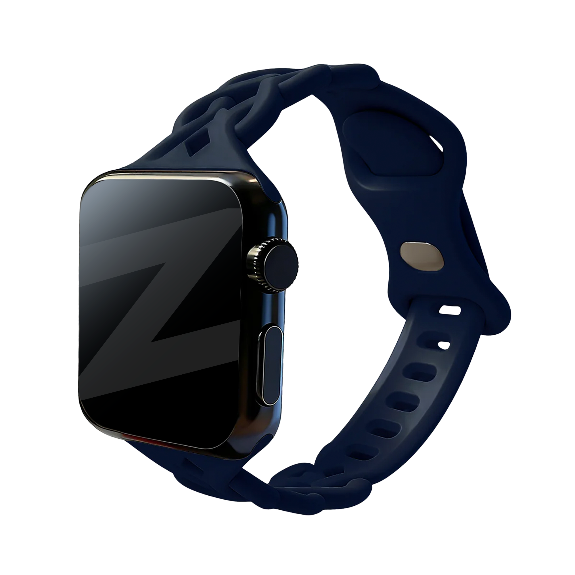 Bandz Apple Watch Silicone Strap 'Braided' (Dark Blue)