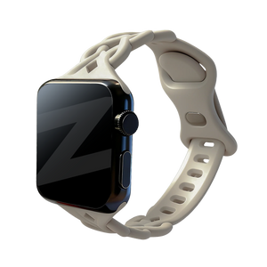Bandz Bracelet silicone tissé Apple Watch (beige clair)