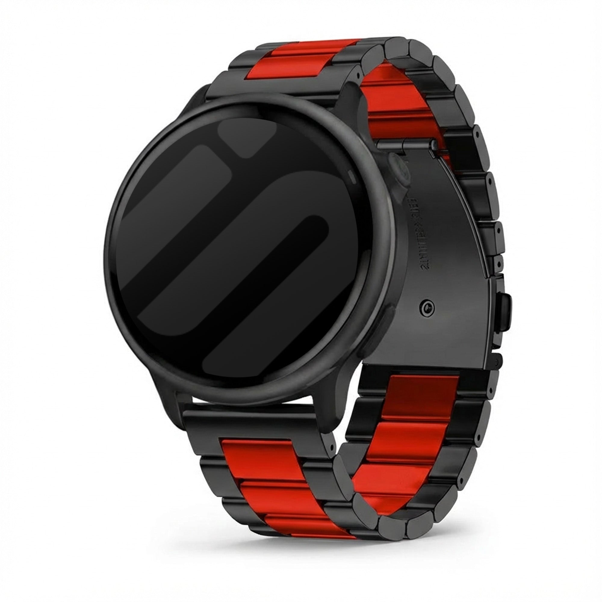 Bracelet acier Garmin Vivoactive 6 (noir/rouge)