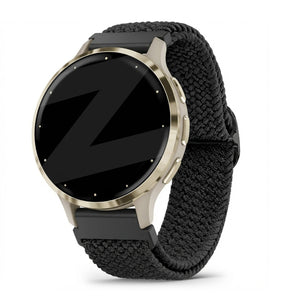 Bandz Bracelet tressé réglable Garmin Venu 3s (noir)