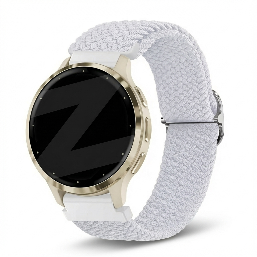 Bandz Bracelet tressé réglable Garmin Venu 3s (blanc)