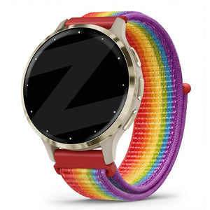 Bandz Bracelet nylon Loop Garmin Venu 3s (arc-en-ciel)