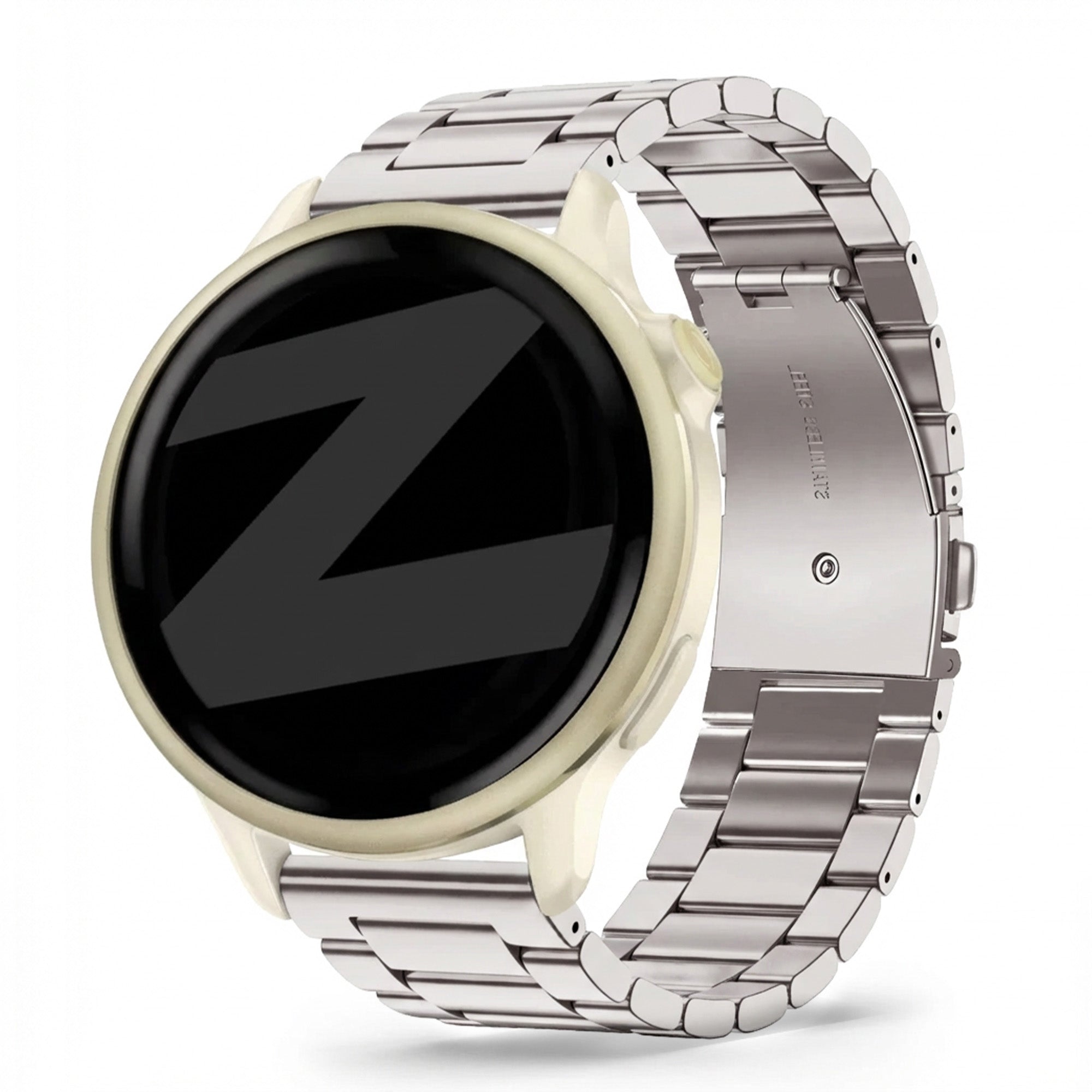 Bandz Bracelet acier 'Classic' Garmin Vivoactive 6 (lumière stellaire)