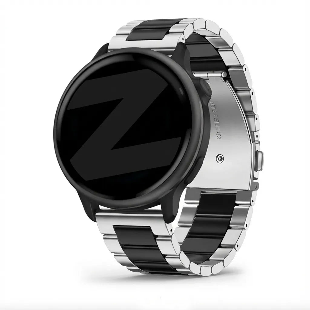 Bandz Garmin Vivoactive 6 Steel Strap 'Classic' (Silver/Black)