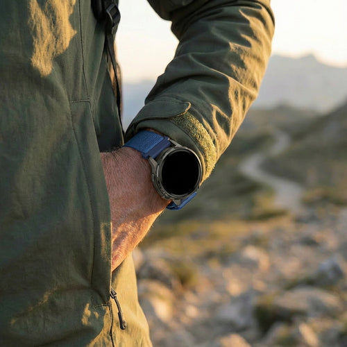 Bandz Bracelet nylon Alpine Garmin Forerunner 245 (bleu)