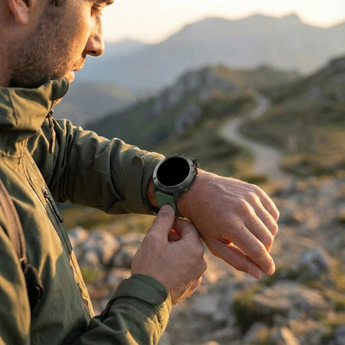 Bandz Bracelet sport avec boucle Garmin Descent G2 (verte/noir)