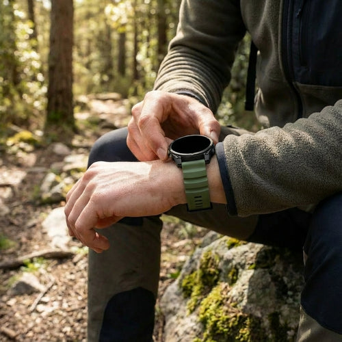 Bracelet silicone trail Garmin Descent G2 (verte foncé)