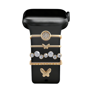 Bracelet smartwatch avec charms - Papillon (or)