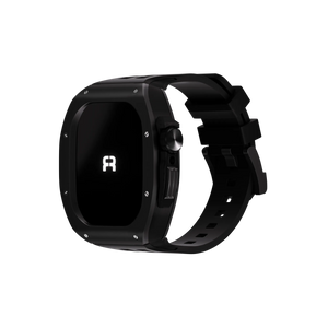 Reqior Boîtier en polymère et acier avec bracelet en caoutchouc Apple Watch 45mm (noir)