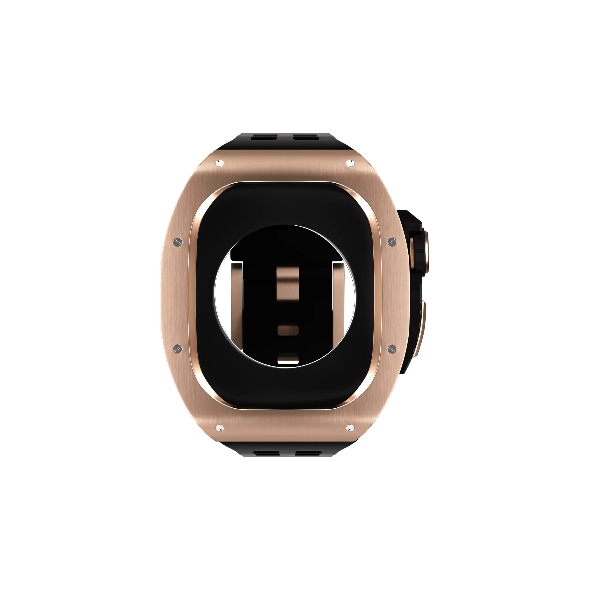 Reqior Boîtier en polymère et acier avec bracelet en caoutchouc Apple Watch 45mm (rose or)