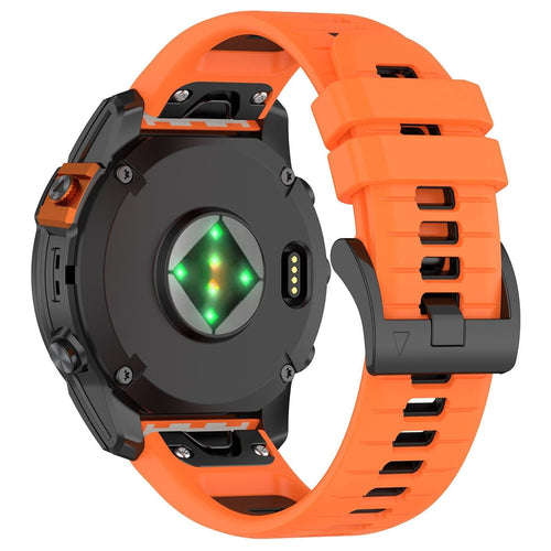 Bracelet sport avec boucle Garmin Quatix 8 - 47mm (orange/noir)