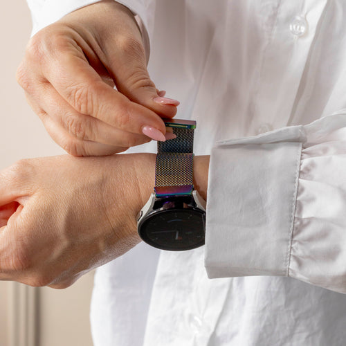 Garmin Vivoactive 6 Milanese Strap (Pearlescent)