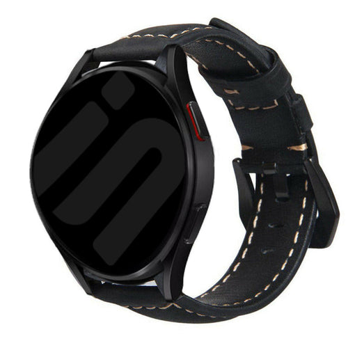 Bracelet cuir Motorola Moto Watch - 47mm (noir)