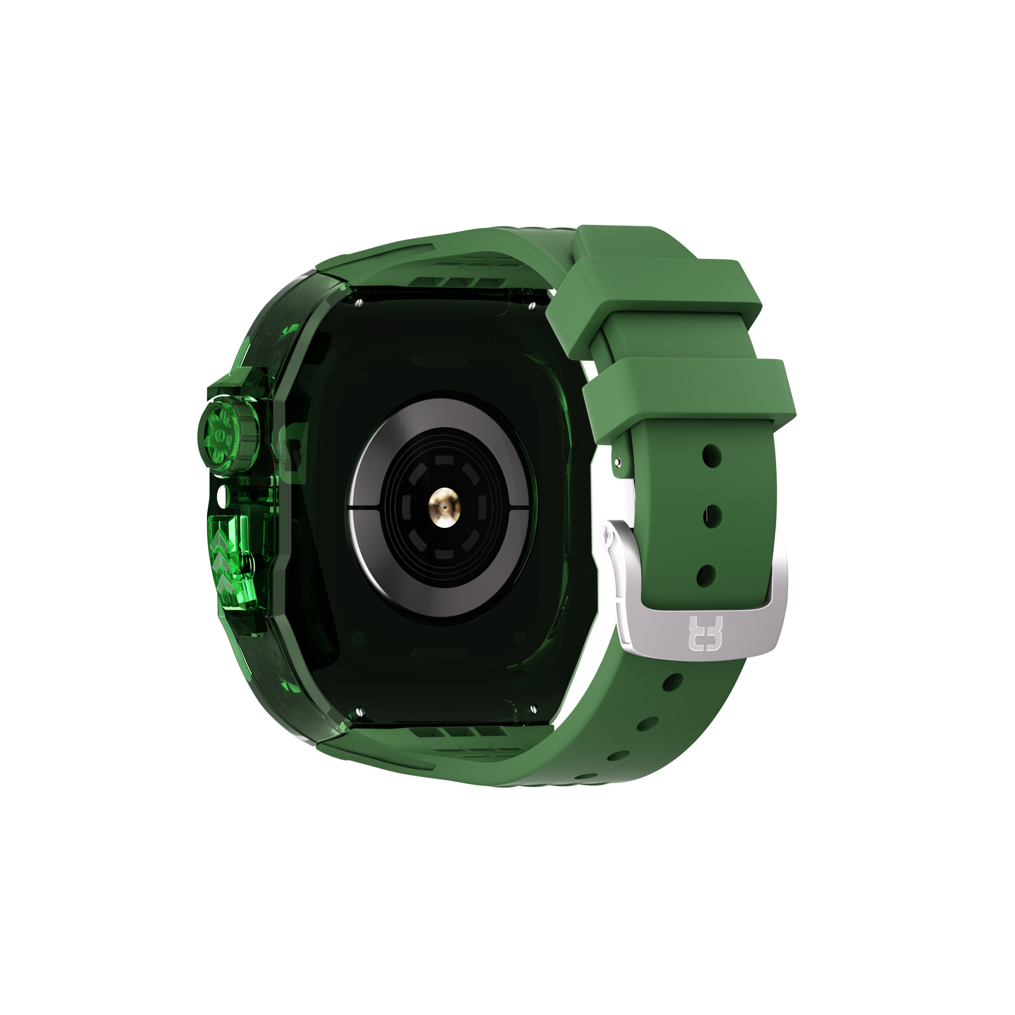 Reqior Boîtier en polymère avec bracelet en caoutchouc Apple Watch 45mm (vert)