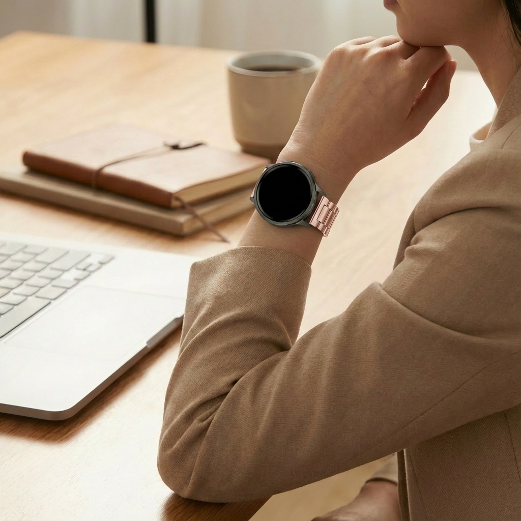 Bandz Bracelet acier 'Classic' Garmin Vivoactive 3 (rose)