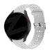 Bandz Bracelet silicone avec motif floral Samsung Galaxy Watch 7 - 44mm (blanc)