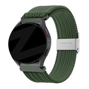 Bandz Bracelet nylon tressé Garmin Venu SQ 2 (vert olive)