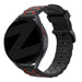Bandz Bracelet sport rayé Realme Watch S (Pro) (noir/rouge)