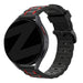 Bandz Polar Vantage M Striped Sport Strap (Black/Red)