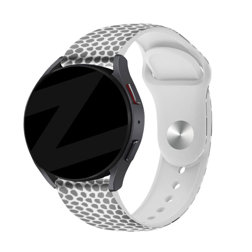 Silicone Patterned Strap, on a watch, 3/4 front view