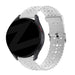 Bandz Bracelet silicone avec motif floral Samsung Galaxy Watch 6 Classic 43mm (blanc)