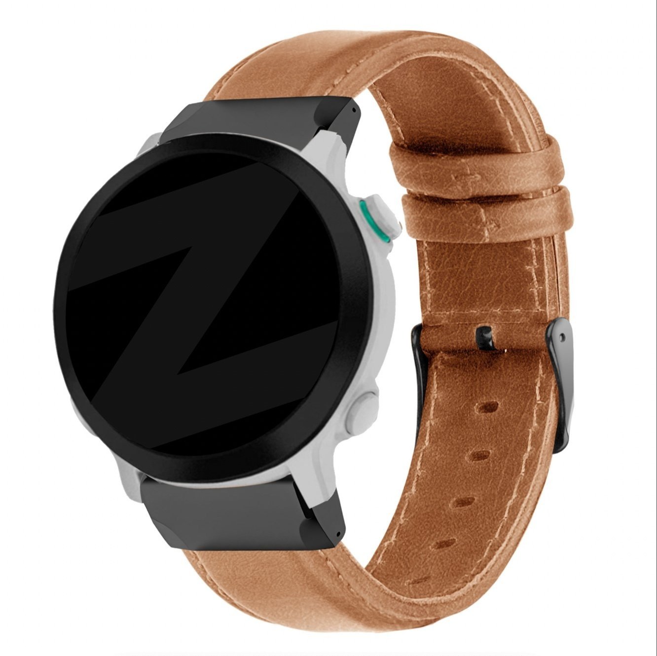Bandz Bracelet cuir Garmin Approach S70 - 47mm (marron)