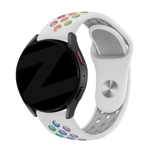 Bandz Actyve Smartwatch 20mm Sport Strap 'Deluxe' (White/Colourful)