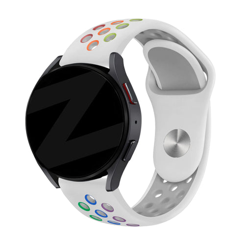 Bandz Actyve Smartwatch 20mm Sport Strap 'Deluxe' (White/Colourful)