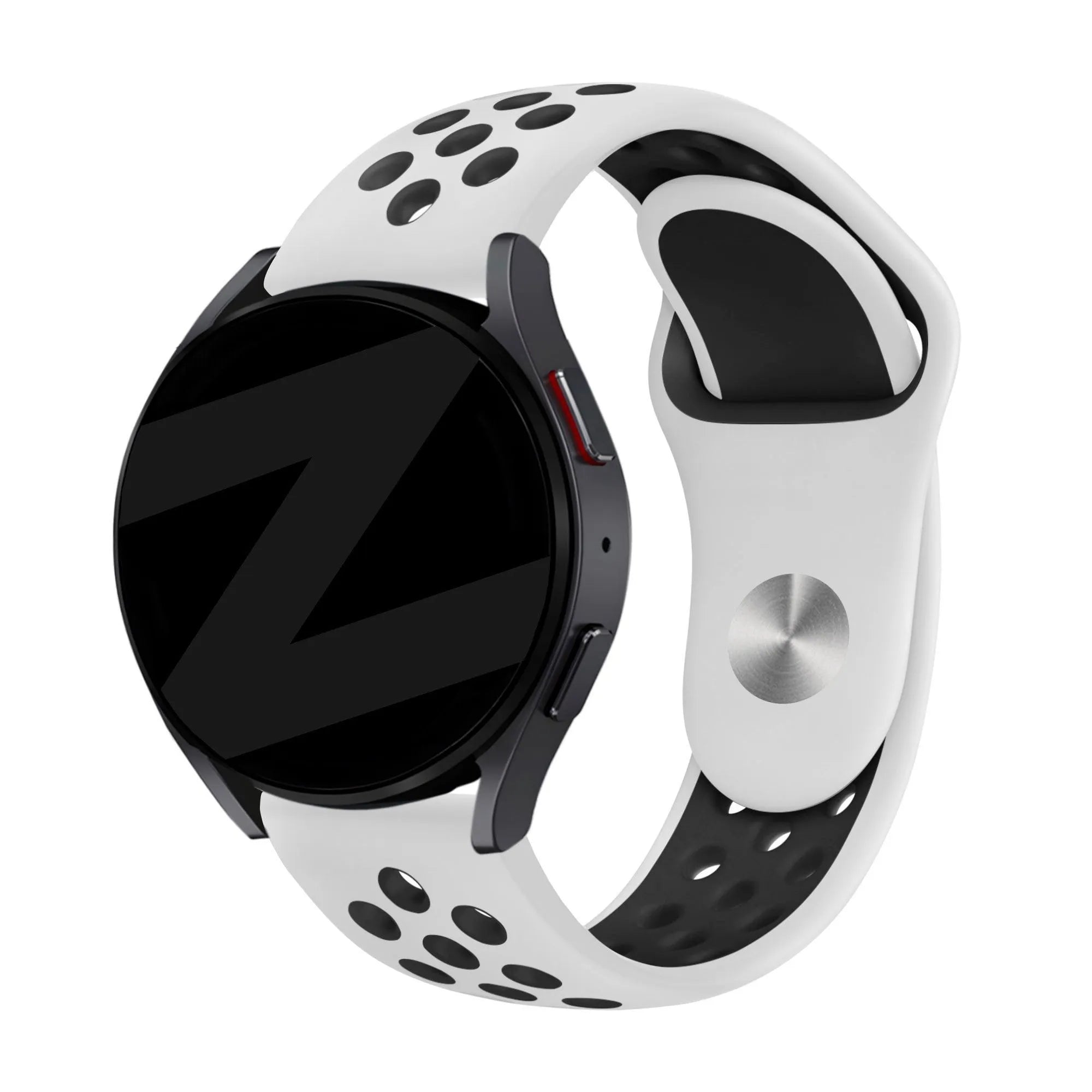 Bandz Bracelet sport 'Deluxe' Amazfit Active 2 (blanc/noir)