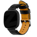 Bandz Bracelet cuir "Deluxe" Fitbit Versa 3 (noir)