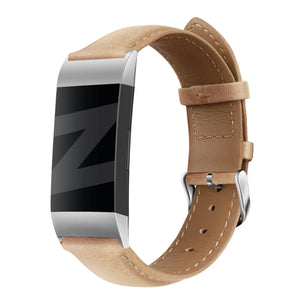 Genuine Leather Strap, brown, on a watch, 3/4 front view