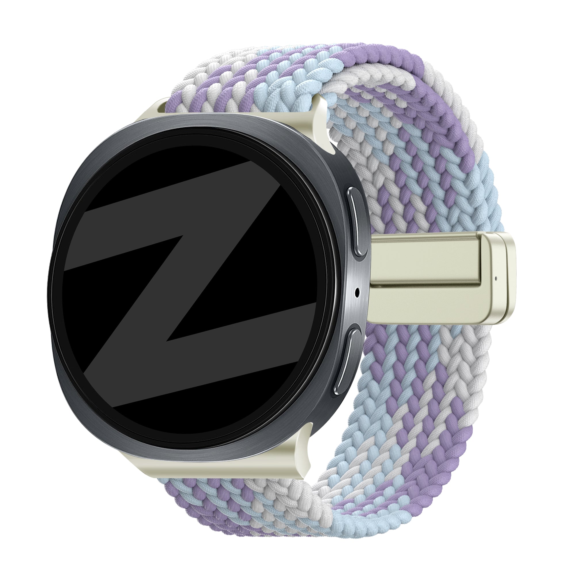 Bandz Bracelet tissé magnétique Samsung Galaxy Watch 8 Classic (violet mixte)