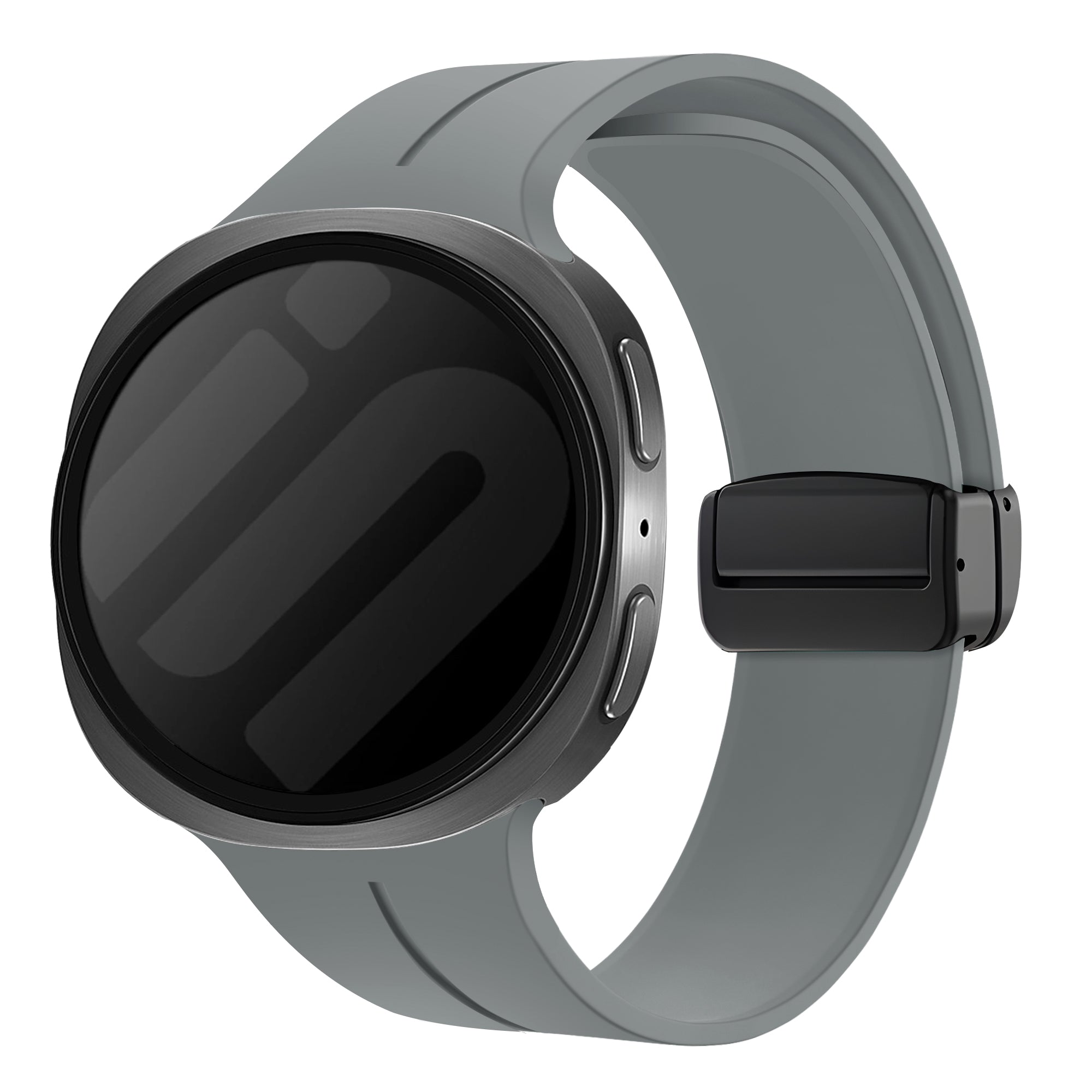 Bracelet silicone avec boucle-D Samsung Galaxy Watch 9 - 40mm (gris foncé)