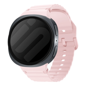 Bracelet silicone ondulé Samsung Galaxy Watch 8 Classic (rose)