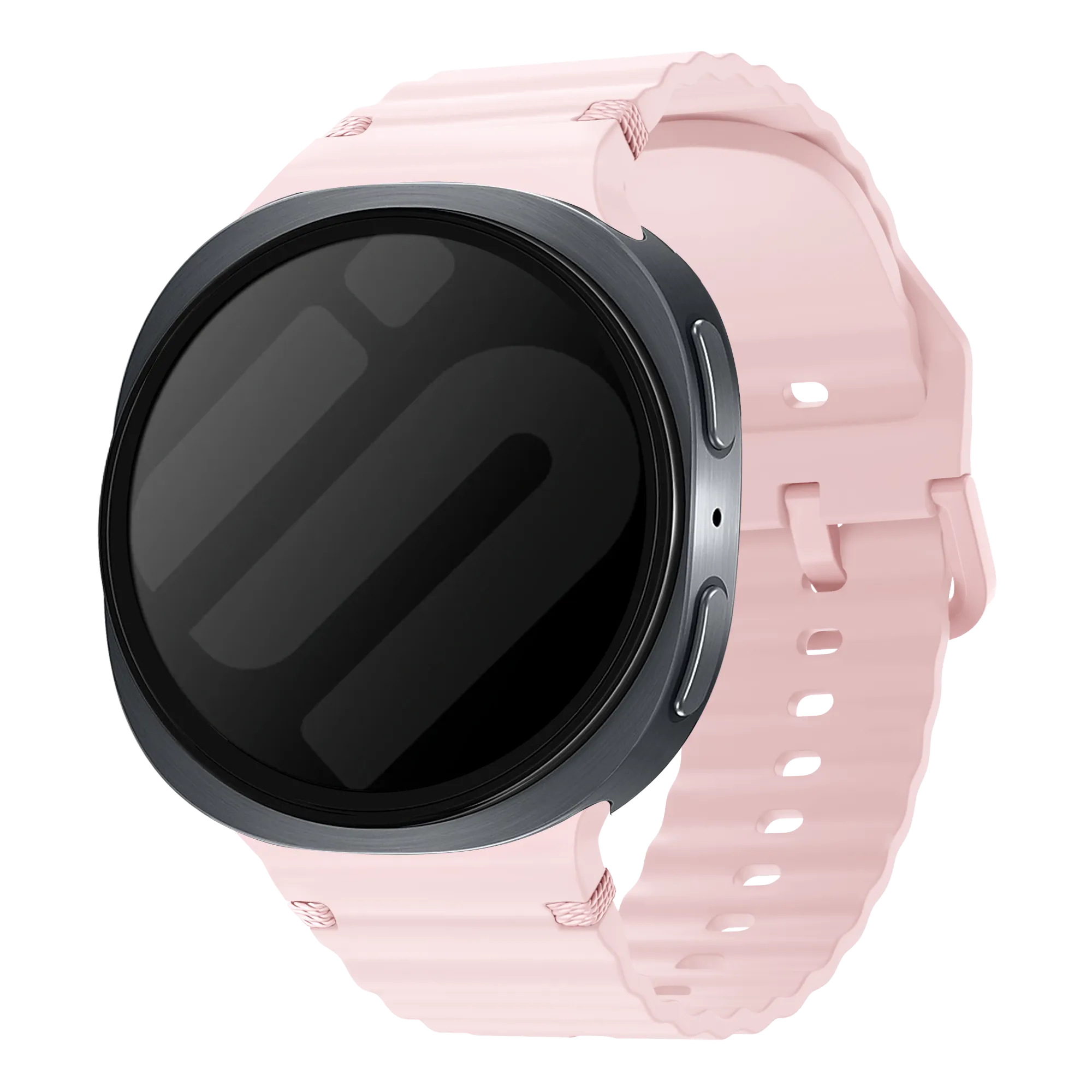 Bracelet silicone ondulé Samsung Galaxy Watch 8 Classic (rose)