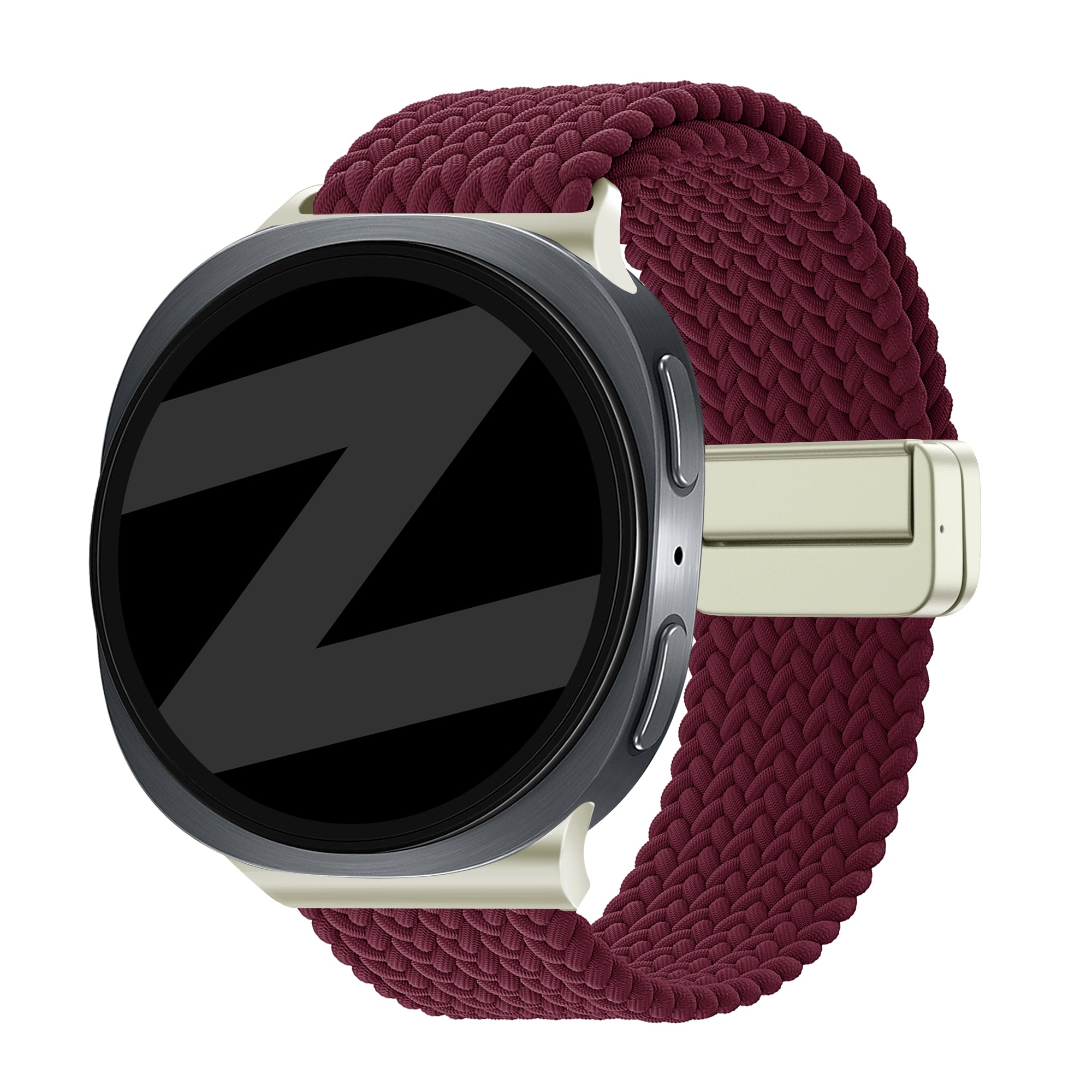 Bandz Bracelet tissé magnétique Samsung Galaxy Watch 8 Classic (bordeaux)