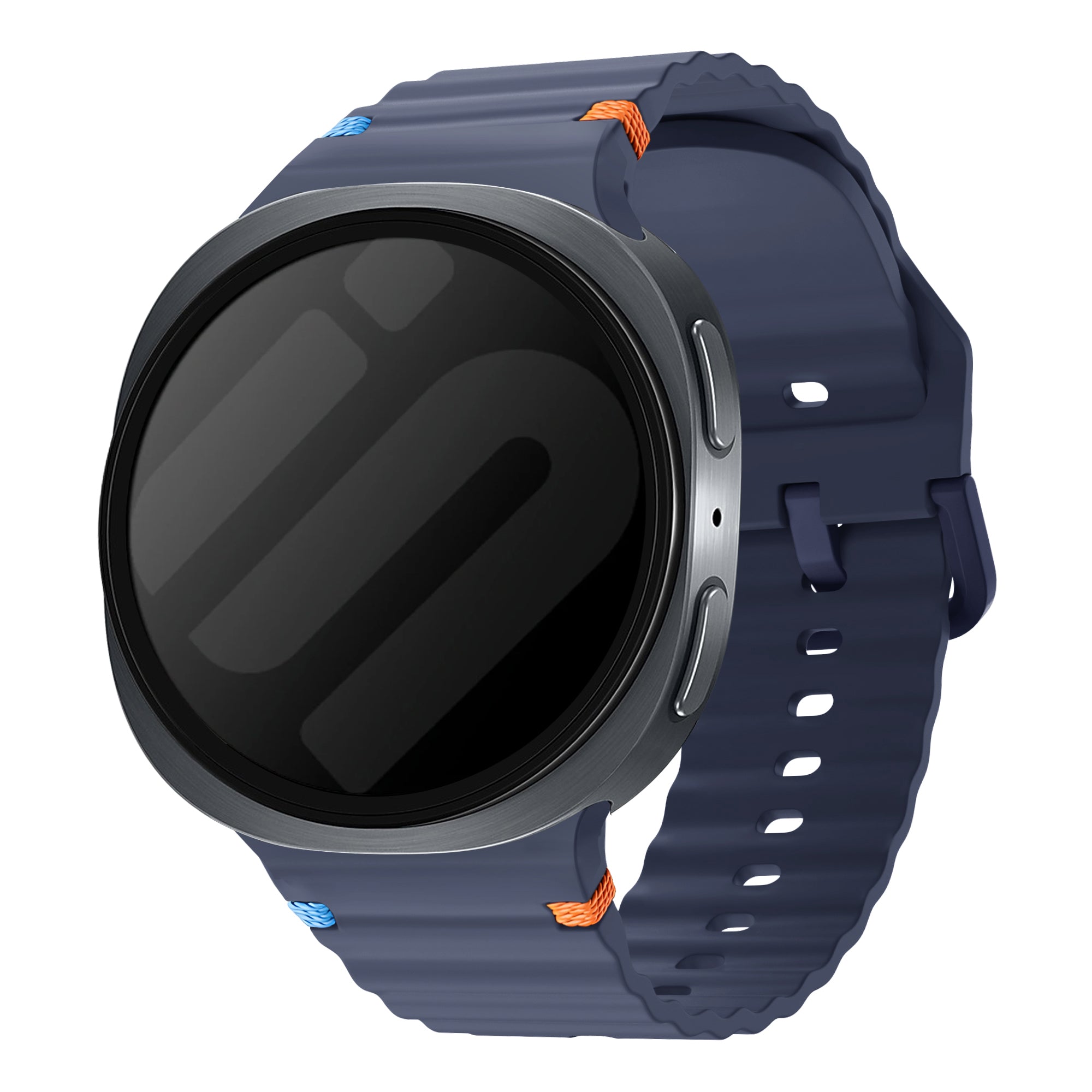 Bracelet silicone Wave Samsung Galaxy Watch 8 - 44mm (bleu foncé)