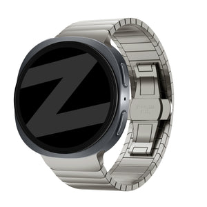 Bandz Samsung Galaxy Watch 9 - 44mm Steel Strap 'One Bead' (Titanium)