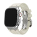 BALR. Bracelet en silicone Apple Watch ultra liquide (beige/titane)