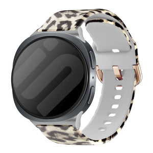 Samsung Galaxy Watch 9 - 40mm Print Silicone Strap (Lucky Leopard)