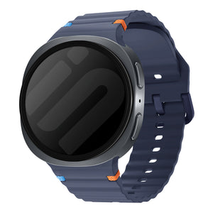 Bracelet silicone Wave Samsung Galaxy Watch 8 Classic (bleu foncé)