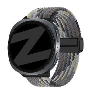 Bandz Bracelet tissé magnétique Samsung Galaxy Watch 8 Classic (mandala noir)