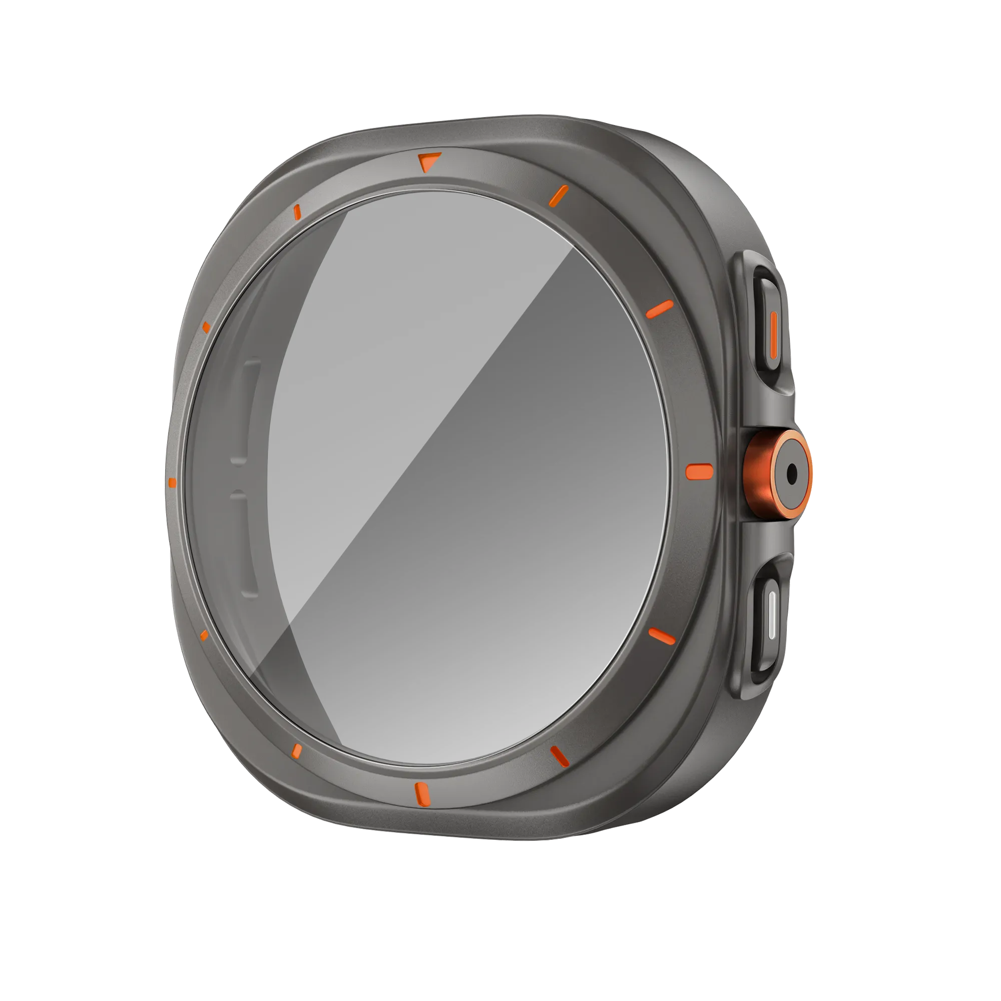 Bandz Coque de PC carrée avec verre Samsung Galaxy Watch 7 - 44 mm (gris titane)