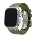 BALR. Bracelet silicone Apple Watch Ultra Liquid (vert/titane)