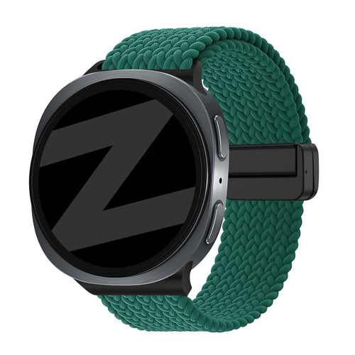 Bandz Bracelet tissé magnétique Samsung Galaxy Watch 8 Classic (vert)