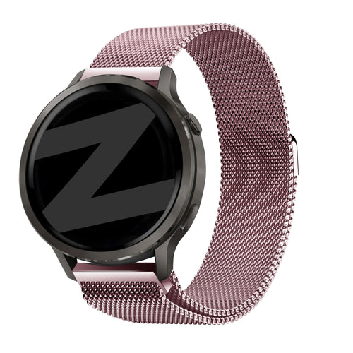 Bandz Garmin Venu 4 - 41mm Milanese Loop Strap (Pink)