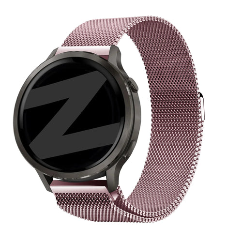 Bandz Garmin Forerunner 265s Milanese Loop Strap (Pink)
