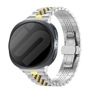 Bracelet acier Jubilee Samsung Galaxy Watch 8 Classic (argent/or)